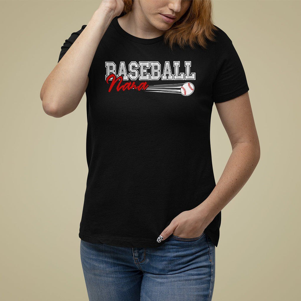 Baseball Mom T Shirt For Women I'm Not Yelling This is My Baseball Nana Voice TS09 Black Printyourwear