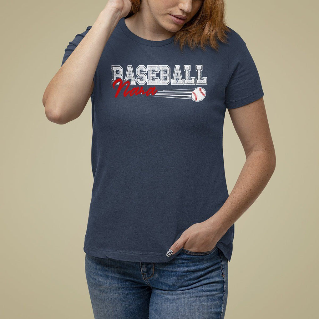Baseball Mom T Shirt For Women I'm Not Yelling This is My Baseball Nana Voice TS09 Navy Printyourwear
