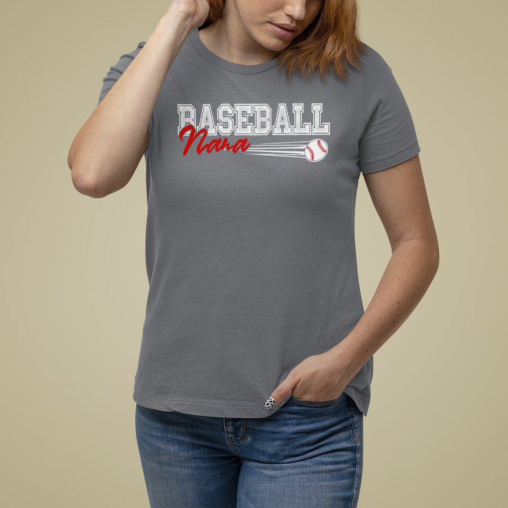 Baseball Mom T Shirt For Women I'm Not Yelling This is My Baseball Nana Voice TS09 Charcoal Printyourwear
