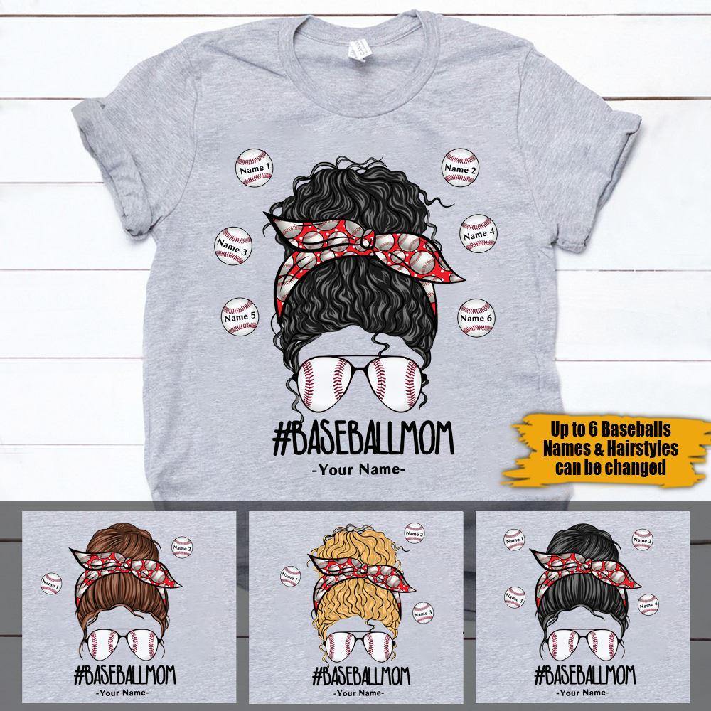 Personalized Baseball Mothers Day T Shirt Baseballmom CTM Youth Custom - Printyourwear