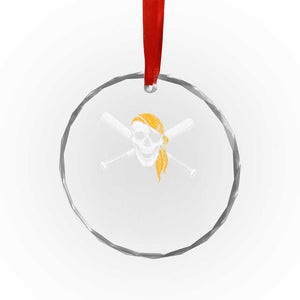Baseball Pirate Skull Crystal Glass Ornament Retro Vintage Cross Baseball Bats TS10 Print Your Wear