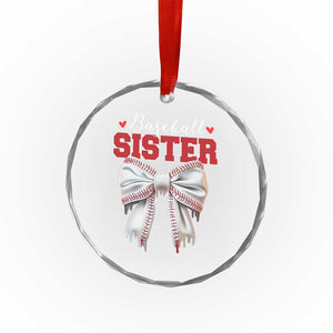 Baseball Sister Crystal Glass Ornament Soft Ball Game Day Dripping Ice Cream Coquette Bow TS02 Print Your Wear