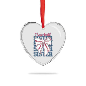 Baseball Sister Heart Crystal Glass Ornament Coquette Bow Biggest Fan Sport Lovers Girl TS10 Print Your Wear