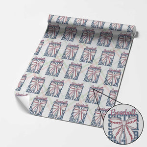 Baseball Sister Wrapping Paper Roll Coquette Bow Biggest Fan Sport Lovers Girl TS10 Christmas Plaid Print Your Wear
