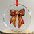 Basketball Coquette Bow Crystal Glass Ornament Game Day - Print Your Wear
