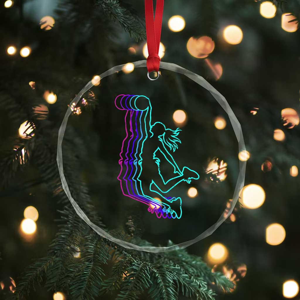 Basketball Girl Crystal Glass Ornament Player Slam Dunk Teens Girls TS10 Print Your Wear