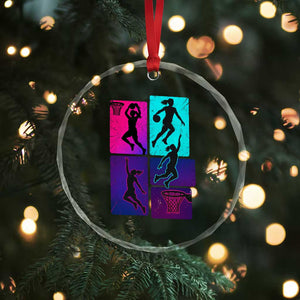 Basketball Girls Crystal Glass Ornament Retro Neon Girl Dunk Hoop Sports TS10 Print Your Wear