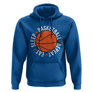 Basketball Lover Hoodie Eat Sleep Basketball Repeat TS11 Royal Blue Print Your Wear