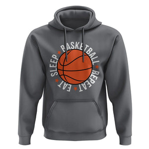 Basketball Lover Hoodie Eat Sleep Basketball Repeat TS11 Charcoal Print Your Wear