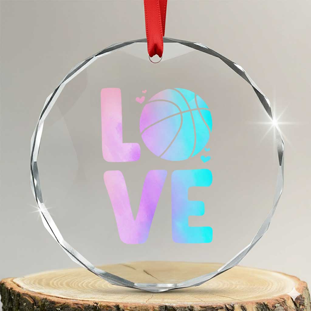 Basketball Lovers Crystal Glass Ornament Basketball Mom Sports Fan TS10 Transparent Glass 3'' Circle Print Your Wear