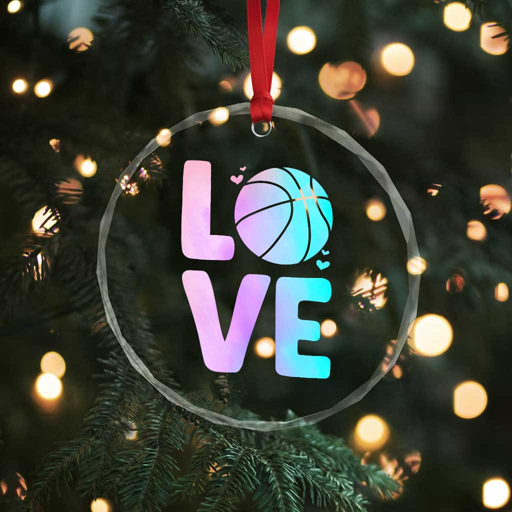 Basketball Lovers Crystal Glass Ornament Basketball Mom Sports Fan TS10 Print Your Wear