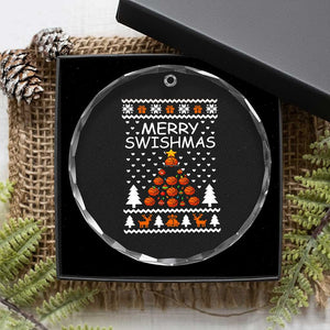 Basketball Merry Swishmas Crystal Glass Ornament Xmas Tree Sports TS12 Print Your Wear