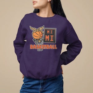 Basketball Mimi Bandana Leopard Mother's Day Sweatshirt TS09 Purple Printyourwear