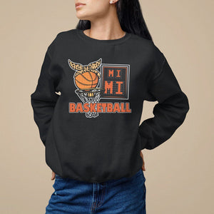 Basketball Mimi Bandana Leopard Mother's Day Sweatshirt TS09 Black Printyourwear
