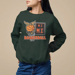 Basketball Mimi Bandana Leopard Mother's Day Sweatshirt TS09 Dark Forest Green Printyourwear