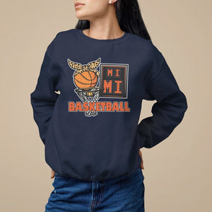 Basketball Mimi Bandana Leopard Mother's Day Sweatshirt TS09 Navy Printyourwear