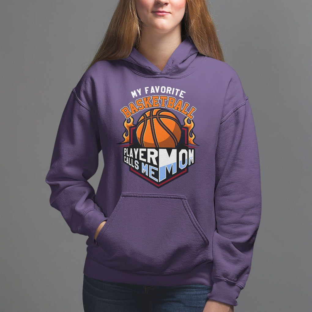 Basketball Mom Hoodie My Favorite Basketball Player Calls Me Mom TS09 Purple Printyourwear