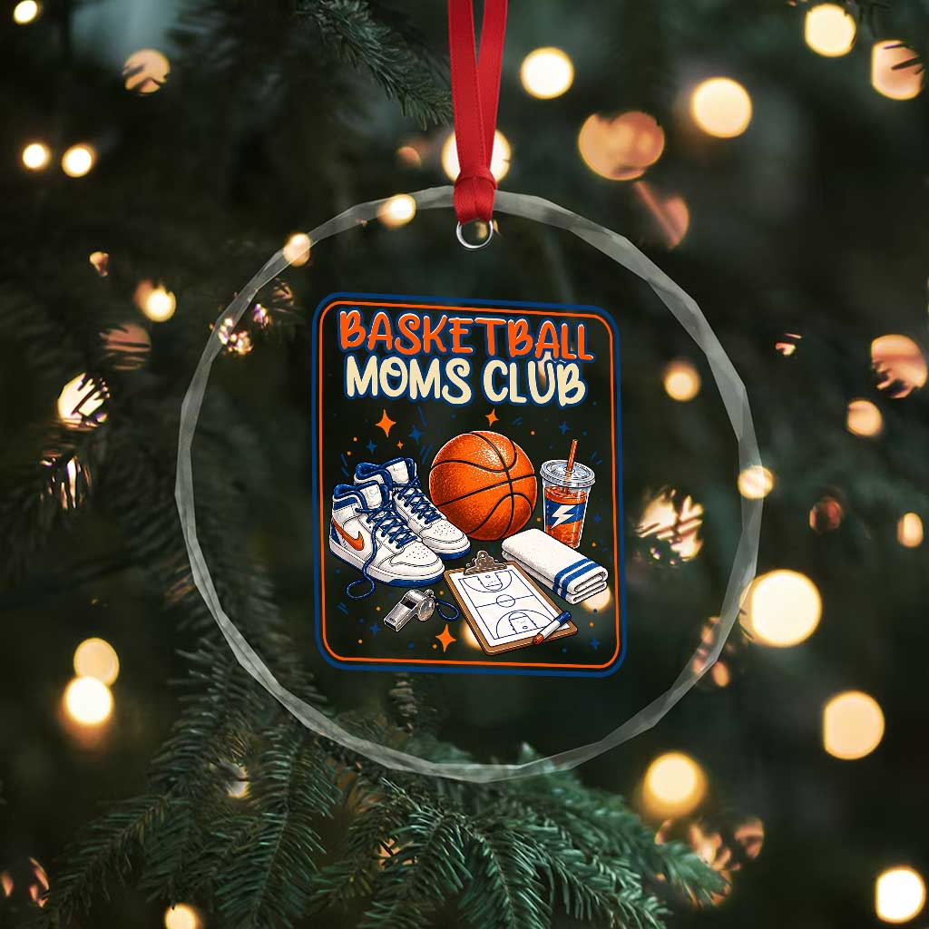 Basketball Moms Club Crystal Glass Ornament Funny Mother’s Day Gift TS14 Print Your Wear