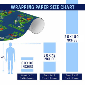 Basketball St Patricks Day Wrapping Paper Roll Mad Madness Irish Shamrock Playing Basketball Player Team Boys TS10 Print Your Wear