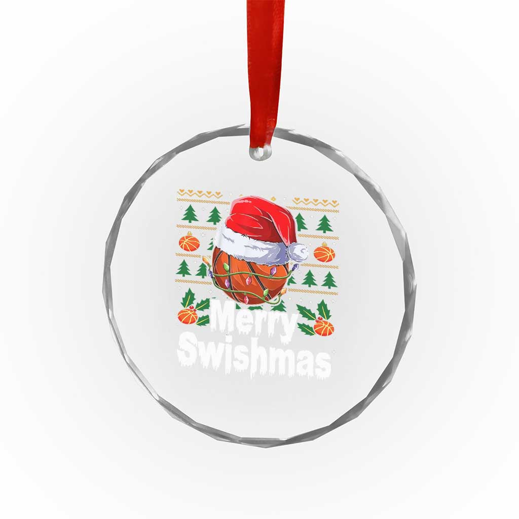 Basketball Xmas Crystal Glass Ornament Funny Merry Swishmas Sports TS12 Print Your Wear
