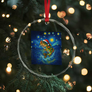 Bass Fish Christmas Crystal Glass Ornament Starry Night Fishing Van Gogh TS14 Print Your Wear