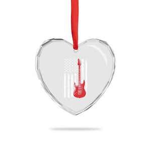 Bass Guitar Player Heart Crystal Glass Ornament USA American Flag Musician Guitarist TS10 Print Your Wear