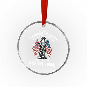 Battle of Lexington and Concord Crystal Glass Ornament American Revolution April 19 1775 Patriotic TS02 Print Your Wear
