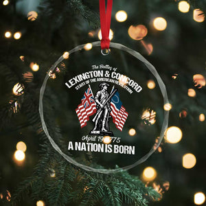 Battle of Lexington and Concord Crystal Glass Ornament American Revolution April 19 1775 Patriotic TS02 Print Your Wear