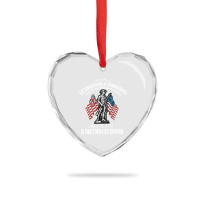 Battle of Lexington and Concord Heart Crystal Glass Ornament American Revolution April 19 1775 Patriotic TS02 Print Your Wear
