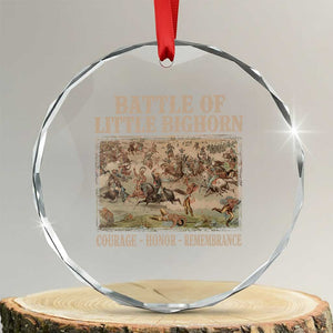 Battle of Little Bighorn Crystal Glass Ornament Courage Honor Remember Native American