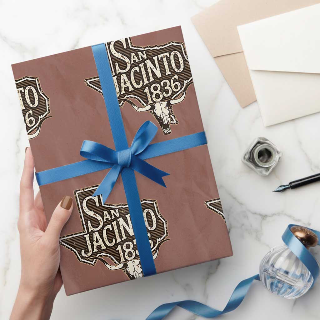 Battle of San Jacinto 1836 Texas History Independence Day Wrapping Paper Roll TS11 Mocha Print Your Wear