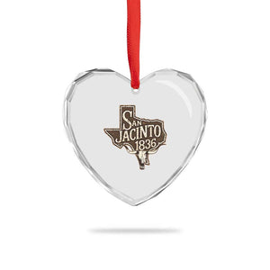 Battle of San Jacinto 1836 Texas History Independence Day Heart Crystal Glass Ornament TS11 Print Your Wear