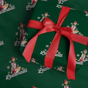 Bavarian Pin Up Girl Lausmadl Wrapping Paper Roll Oktoberfest Edelweiss Flowers TS02 Green Print Your Wear