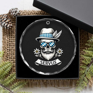 Bavarian Skull Servus Oktoberfest Crystal Glass Ornament Cool Alpine Hat Tyrolean German Tradition Style TS02 Print Your Wear