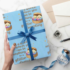 Be A Glitter Dumpling Kawaii Graphic Wrapping Paper Roll In A World Squish Squad Mystery Box