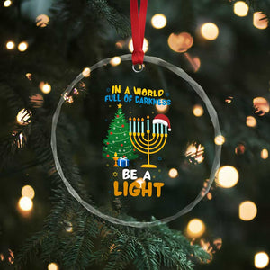 Be A Light Christmas Hanukkah Crystal Glass Ornament Interfaith Family Gift TS12 Print Your Wear