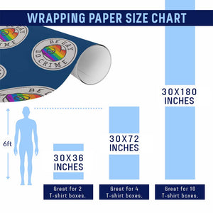 Be Gay Do Crime Rainbow Chameleon LGBTQ Pride Flag Wrapping Paper Roll TS10 Print Your Wear