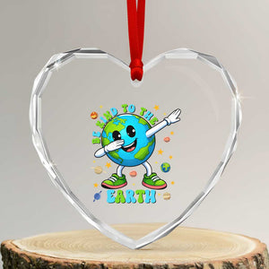 Be Kind To The Earth Heart Crystal Glass Ornament Cute Environmental Awareness Earth Day TS14 Transparent Glass 3'' Heart Print Your Wear
