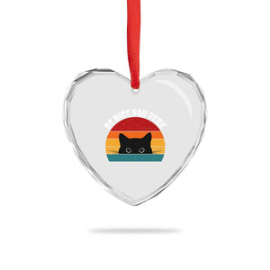Be Nice You Jerk Heart Crystal Glass Ornament Funny Cat Sarcastic Quote TS14 Print Your Wear