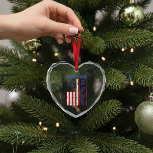 Be Pretti Good 1776 Flag Heart Crystal Glass Ornament We The People Patriotic Protest TS02 Print Your Wear