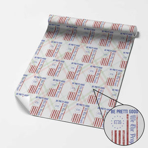 Be Pretti Good 1776 Flag Wrapping Paper Roll We The People Patriotic Protest TS02 Christmas Plaid Print Your Wear