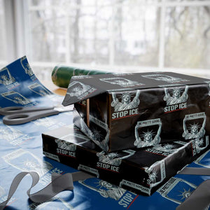 Be Pretti Good Stop Ice Wrapping Paper Roll Statue Of Liberty Minneapolis Protest TS11 Black Print Your Wear