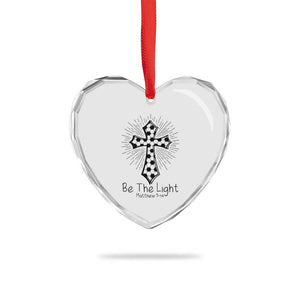 Be The Light Matthew 5 14 Heart Crystal Glass Ornament Christian Soccer Faith Gift TS12 Print Your Wear
