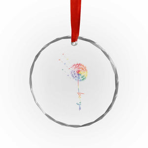 Be You LGBT Rainbow Dandelion Crystal Glass Ornament Pride Month Support TS12 Print Your Wear