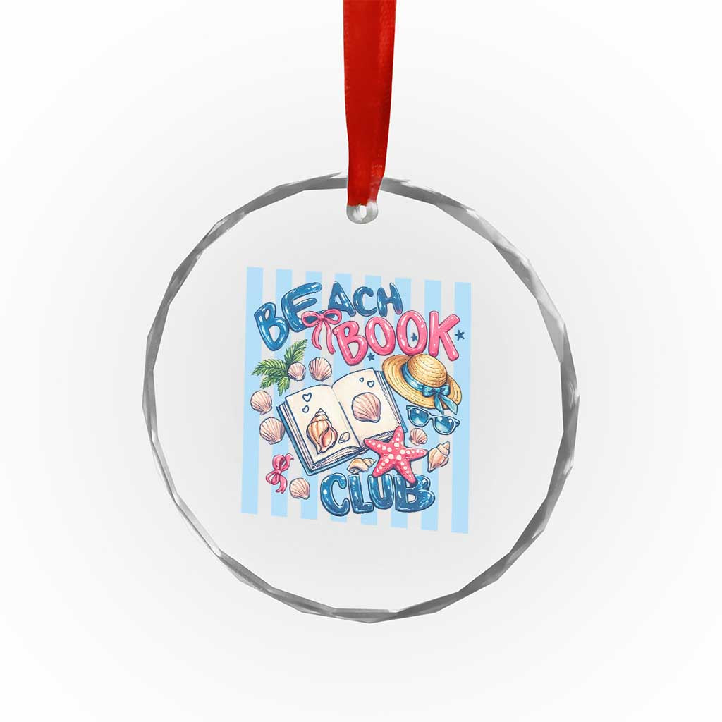 Beach Book Club Crystal Glass Ornament Bookworm Summer Vacation Graphic TS12 Print Your Wear