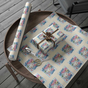Beach Book Club Wrapping Paper Roll Bookworm Summer Vacation Graphic