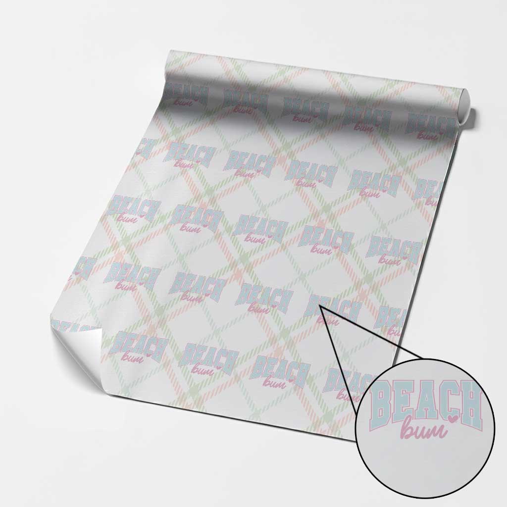 Beach Bum Wrapping Paper Roll Summer Vacation Beach Lovers TS10 Christmas Plaid Print Your Wear