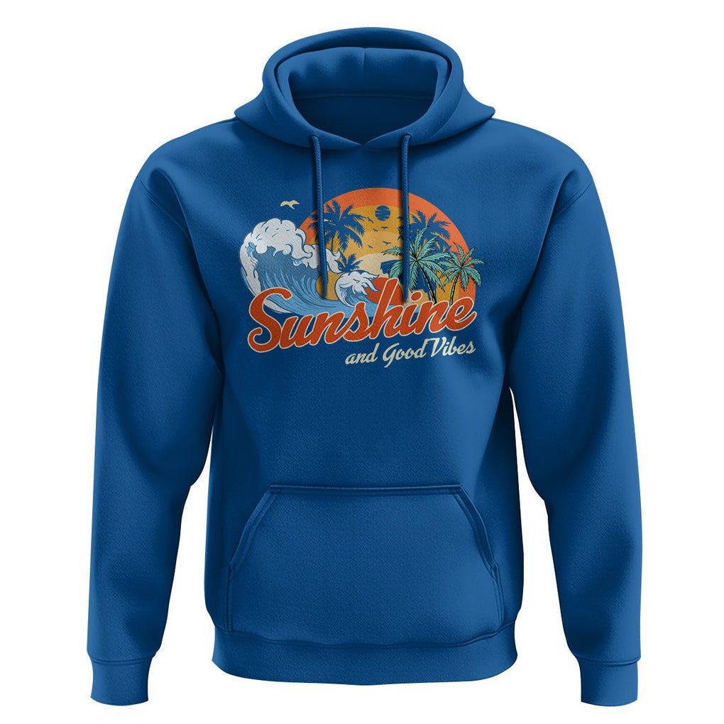 Beach Lover Hoodie Sunshine And Good Vibes Summer Vacation TS09 Royal Blue Print Your Wear