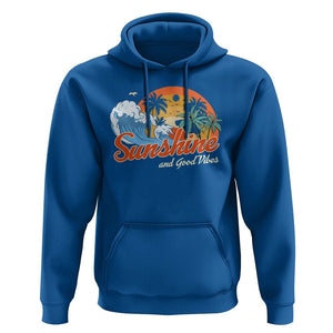 Beach Lover Hoodie Sunshine And Good Vibes Summer Vacation TS09 Royal Blue Print Your Wear