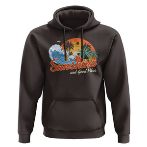 Beach Lover Hoodie Sunshine And Good Vibes Summer Vacation TS09 Dark Chocolate Print Your Wear